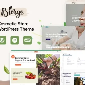 Biorga – Elementor Beauty Cosmetics Shop WordPress Theme