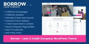 Borrow – Loan Company Responsive WordPress Theme