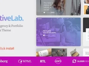 Creative Lab – Studio Portfolio & Design Agency WordPress Theme