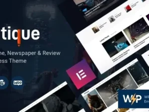 Critique – Magazine, Newspaper & Review WordPress Theme