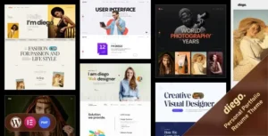 Diego – Creative Personal Portfolio & Resume WordPress Theme + RTL