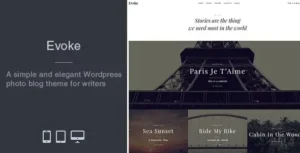 Evoke Photo Stories Blog – WordPress Theme