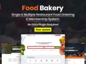 FoodBakery – Food Delivery Restaurant Directory WordPress Theme