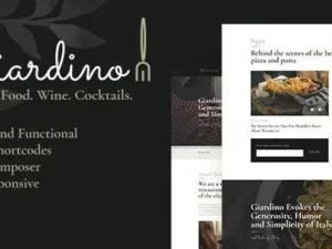 Giardino An Italian Restaurant & Cafe WordPress Theme