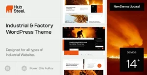 Hubsteel Industrial & Factory WordPress Theme