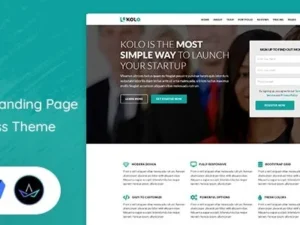 Kolo Startup Landing Page WordPress Theme