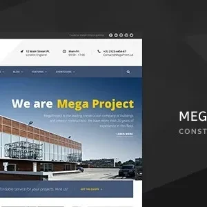 Mega Project – Construction WordPress Theme