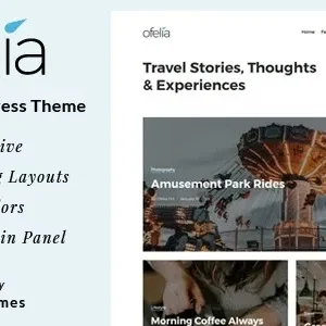 Ofelia – Travel Personal WordPress Blog Theme