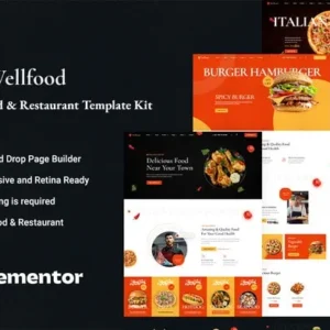 Wellfood – Fast Food & Restaurant Elementor Pro Template Kits