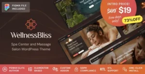 Wellness Bliss – Massage Salon & Spa WordPress Theme