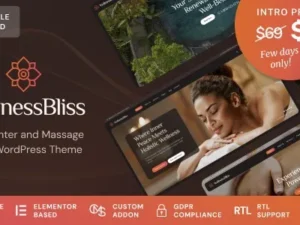 Wellness Bliss – Massage Salon & Spa WordPress Theme
