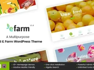 eFarm – A Multipurpose Food & Farm WordPress Theme
