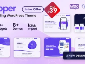 Apper App Landing Page Multi-concept WordPress Theme