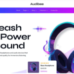 Audibee – Headphone Audio Store Shop WooCommerce Elementor Template Kit for wordpress