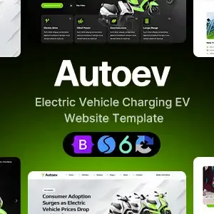 Autoev Electric Vehicle Charging Website Template