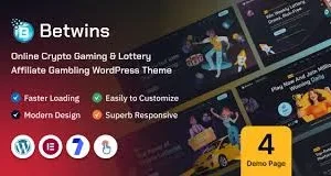 Betwins – Online Crypto Gaming & Lottery Giveaways Affiliate WordPress Theme