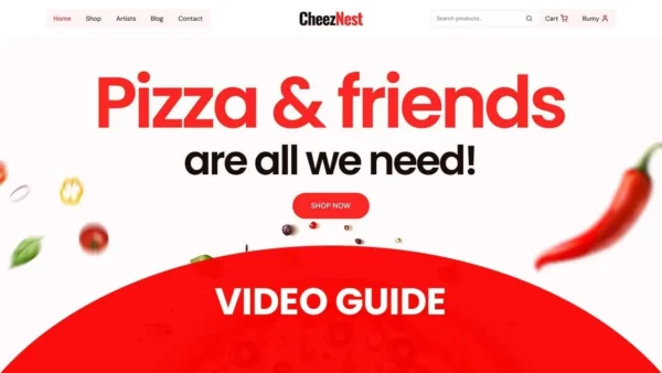 CheezNest – Pizza Restaurant Fast Food Shop WooCommerce Elementor Template Kit for wordpress