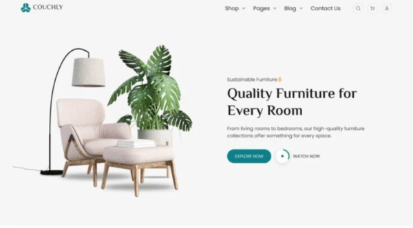 Couchly – Furniture Store WooCommerce Elementor Template Kit for wordpress
