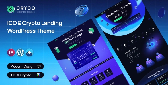 Cryco ICO & Crypto Landing WordPress Theme