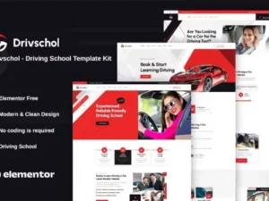 Drivschol – Driving School Elementor Template Kit