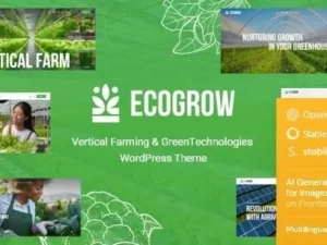 EcoGrow– Vertical Farming & Green Technologies WordPress Theme + AI