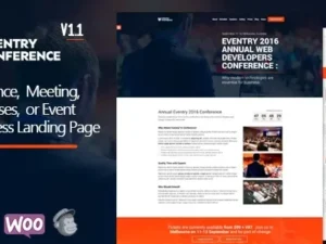 Eventry – Conference Meetup Landing Page WordPress Theme