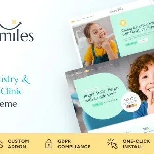 Happy Smiles – Pediatric Dental Clinic & Dentist WordPress Theme