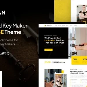 Keyman – Locksmith & Key Maker Services FSE WordPress Theme