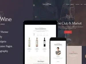 Luxury Wine – Liquor Store & Vineyard WordPress Theme + Shop