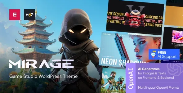 Mirage – Game Studio WordPress Theme