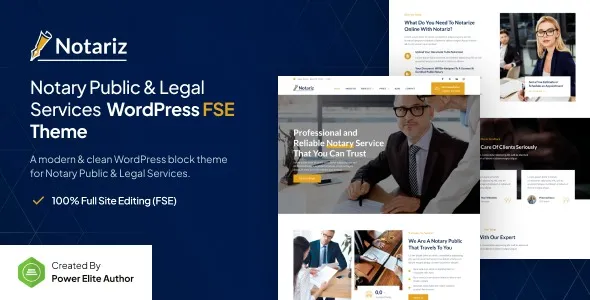 Notariz – Notary Public & Legal Services FSE WordPress Theme