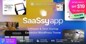 SaaSsy App – Software, SaaS & Tech Startup WordPress Theme
