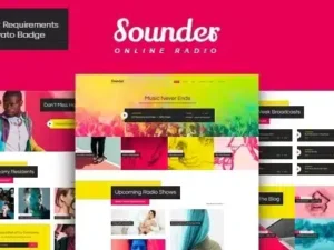 Sounder Online Internet Radio Station WordPress Theme + RTL