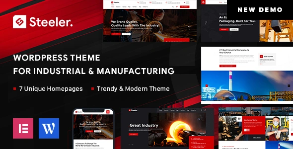 Steeler Industrial & Manufacturing WordPress Theme