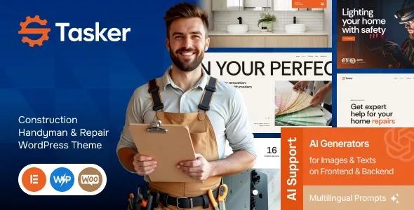 Tasker – Construction Handyman & Repair WordPress Theme