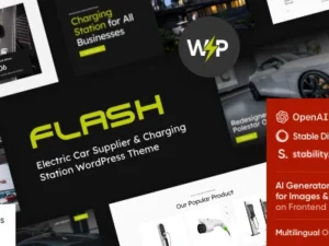 The Flash Electric Car & Charging Station WordPress Theme