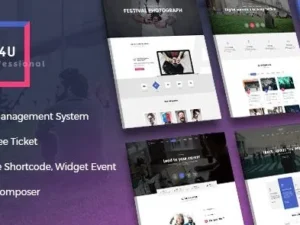 Event EM4U – Multiple Event Booking Conference Ticket WordPress Theme