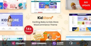 KidXtore – Kids Clothing and Toys Store Elementor WordPress Theme