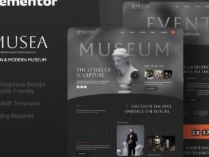 Musea Art Exhibition & Modern Museum Elementor Template Kit for wordpress