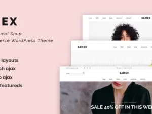 Samex – Clean, Minimal Shop WooCommerce WordPress Theme