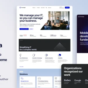 Technologia – IT Services & App Development WordPress Theme