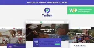 TanTum Car, Scooter, Boat & Bike Rental Services WordPress Theme