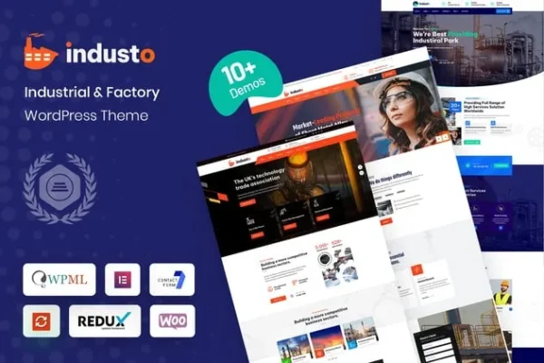 Industo Industrial Industry Factory WordPress Theme GPL