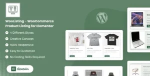 WooListing – WooCommerce Product Listing for Elementor