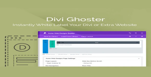 AGS Divi Ghoster for wordpress