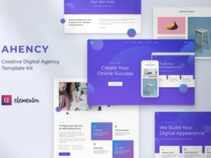 AHENCY – Creative Digital Agency Elementor Template Kit For WordPress & WooCommerce