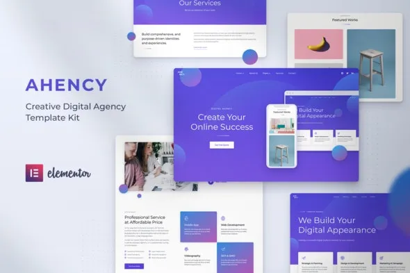 AHENCY – Creative Digital Agency Elementor Template Kit For WordPress & WooCommerce