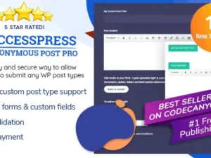 AccessPress Anonymous Post Pro for wordpress