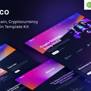 Acco – Blockchain Cryptocurrency & Bitcoin Elementor Template Kit for wordpress