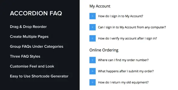 Accordion FAQ WordPress Plugin for wordpress